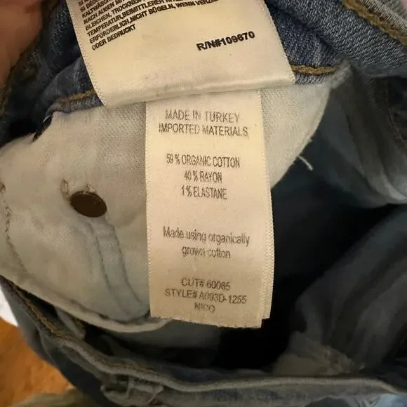 Agolde Nico Slim Straight Leg Jeans Size 28 AD093D-1255 - Picture 8 of 12